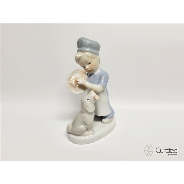 Vintage Porcelain Blue Danube - Baker with Dog (Lipper & Mann)