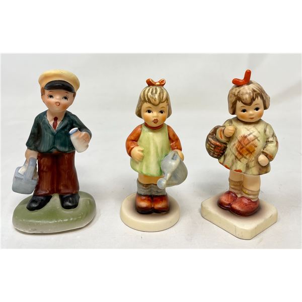 3 Hummels, Milkman, Gardner, Girl with Basket