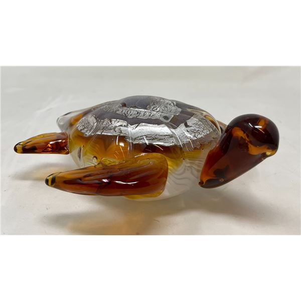 Art Glass Turtle  7"L
