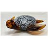 Image 1 : Art Glass Turtle 8"L