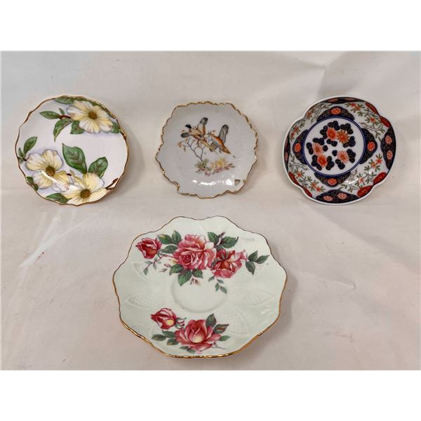 4 Assorted Plates (made in England & Japan) 3.5"-5"
