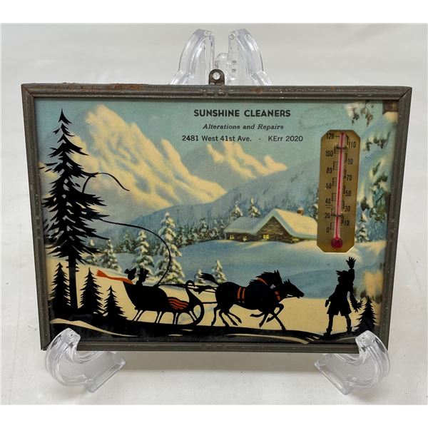 Vintage Thermometer Sunshine Cleaners