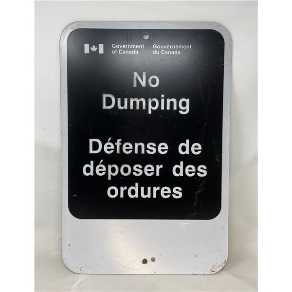 Metal No Dumping Sign (18x12")