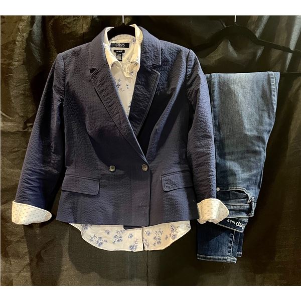 Banana Republic Blazer, Chaps Shirt, Gap Skinny Jeans