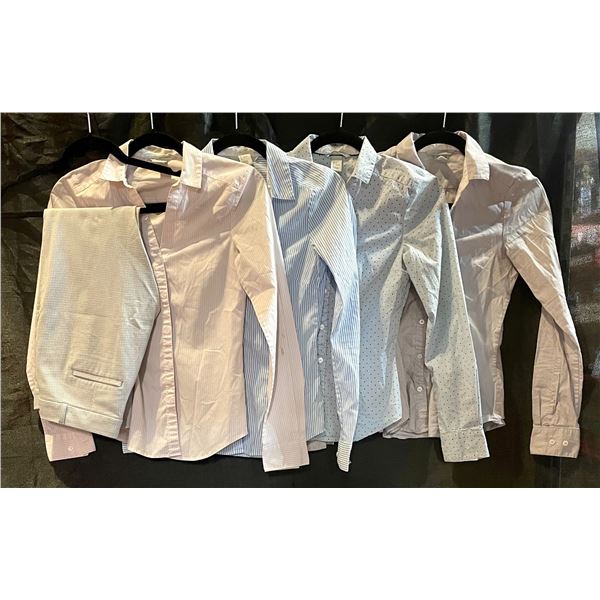 4 H&M Shirts, and Banana Republic Pants