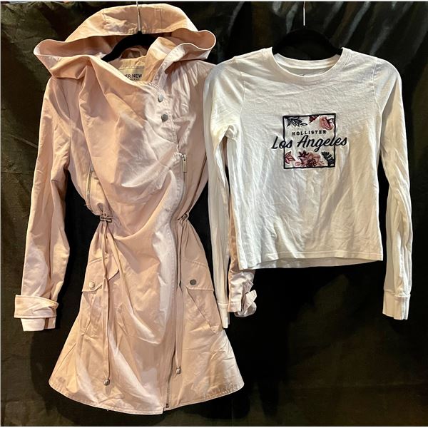 Hollister T-shirt, Pink Rain Jacket