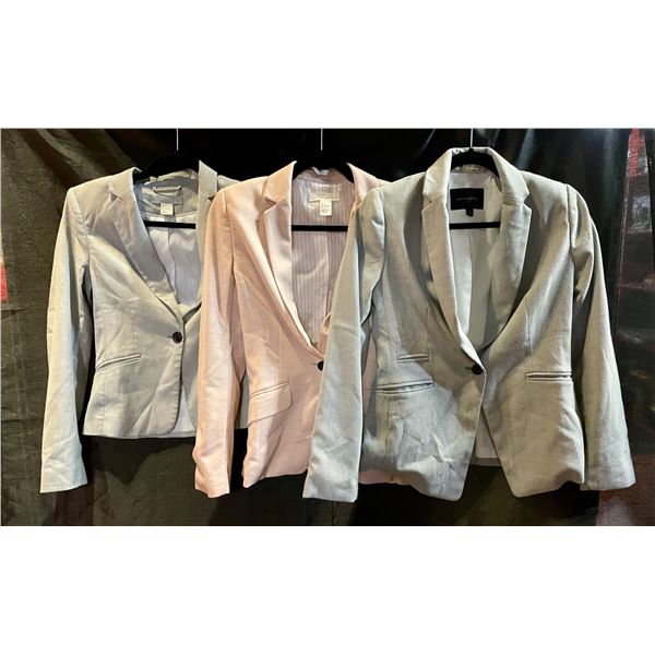 2 Banana Republic Blazers,  and 1 H&M Blazer