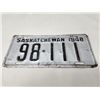 Image 1 : 1948 Saskatchewan License Plate