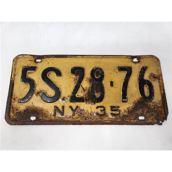 1935 New York License Plate