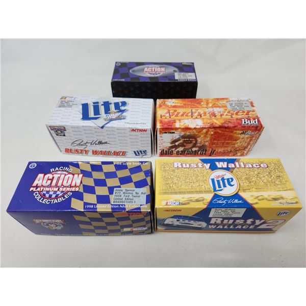 5 Limited Edition Nascar Die Cast Cars 1/64 Scale