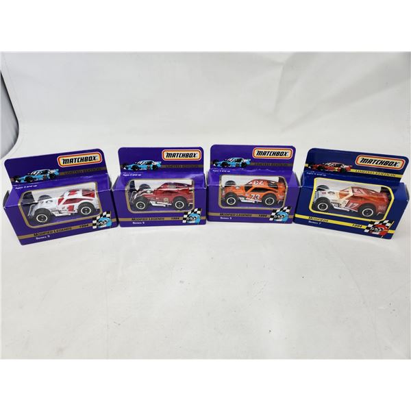 4pc Matchbox Limited Edition Die Cast Sprint Cars Unopened 1/64 Scale