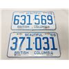 Image 1 : 2 1966 British Columbia License Plates