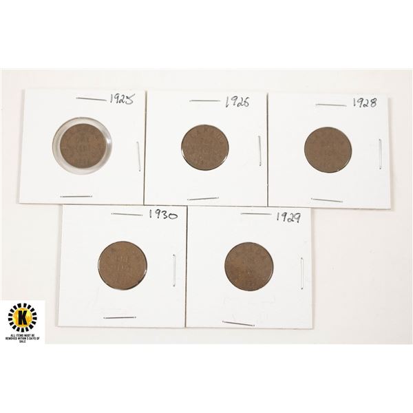 1925 - 1930 CANADIAN SMALL CENT LOT