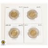 Image 1 : LOT 4 UNCIRCULATED CANADIAN 2 DOLLAR COINS