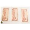 Image 2 : LOT OF THREE 1954 CANADIAN $2 BILLS