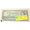 Image 1 : 1954 CANADIAN $1 BILL