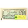 Image 1 : UNCIRCULATED 1954 CANADIAN $1 BILL