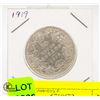 Image 1 : 1919 SILVER CANADA 50 CENT COIN