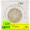 Image 1 : 1966 CANADA SILVER 50 CENT COIN