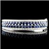 Image 1 : 14K Gold 10.41ct Sapphire & 0.79ctw Diamond Bangle