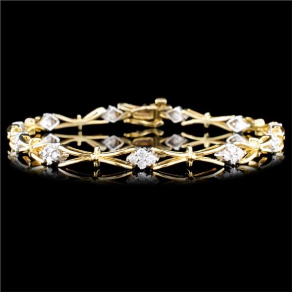 14K Gold 1.00ctw Diamond Bracelet