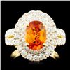 Image 1 : 18K Gold 1.87ct Sapphire & 1.16ctw Diamond Ring