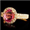 Image 2 : 18K Gold 2.22ct Spinel & 0.76ctw Diamond Ring