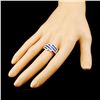 Image 3 : 18K Gold 1.41ctw Sapphire & 1.03ctw Diamond Ring