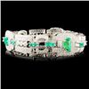 Image 2 : 18K Gold 4.77ct Emerald & 7.70ctw Diamond Bracelet