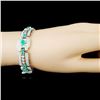 Image 3 : 18K Gold 4.77ct Emerald & 7.70ctw Diamond Bracelet