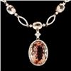 Image 2 : 14K Gold 44.18ct Morganite & 4.25ctw Diamond Neckl