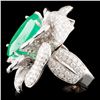 Image 3 : 18K Gold 11.21ct Emerald & 5.52ctw Diamond Ring