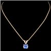 Image 2 : 14K Gold 1.16ctw Tanzanite Pendant