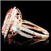 Image 3 : 14K Gold 8.51ct Morganite & 1.00ctw Diamond Ring