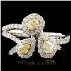 Image 1 : 18K Gold 0.81ctw Fancy Diamond Ring