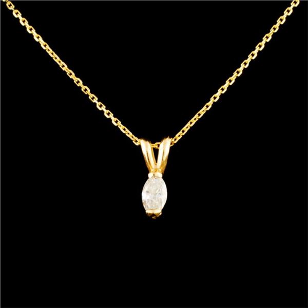 14K Gold 0.11ctw Diamond Pendant