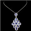 Image 2 : 18k Gold 6.52ct Tanzanite & 1.16ct Diamond Pendant