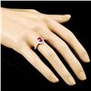 Image 3 : 18K Gold 1.21ct Ruby & 0.29ctw Diamond Ring