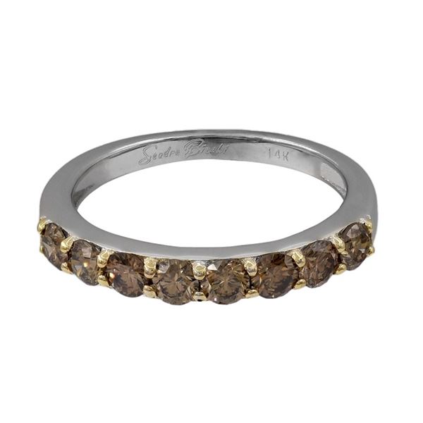 14k White Gold 0.85ct Brown DIamond Ring