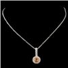 Image 1 : 14K White Gold 0.40ctw Fancy Diamond Pendant