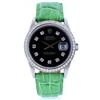 Image 2 : Rolex DateJust Diamond Black Green 36MM Wristwatc