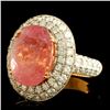 Image 2 : 18K Gold 7.88ct Tourmaline & 2.16ctw Diamond Ring