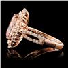 Image 3 : 18K Gold 3.80ct Morganite & 0.54ct Diamond Ring