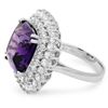 Image 2 : 14K Gold 12.00ct Amethyst & 2.80ct Diamond Ring