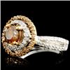 Image 2 : 14K Gold 1.20ctw Diamond Ring