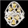 Image 1 : 18K Gold 1.33ctw Fancy Color Diamond Ring