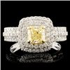 Image 1 : 18K Gold 1.30ctw Fancy Diamond Ring