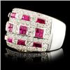 Image 2 : 18K Gold 2.31ct Ruby & 0.99ctw Diamond Ring