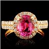 Image 1 : 18K Gold 2.22ct Spinel & 0.76ctw Diamond Ring