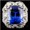 18K White Gold 10.25ct Tanzanite & 1.23ctw Diamond